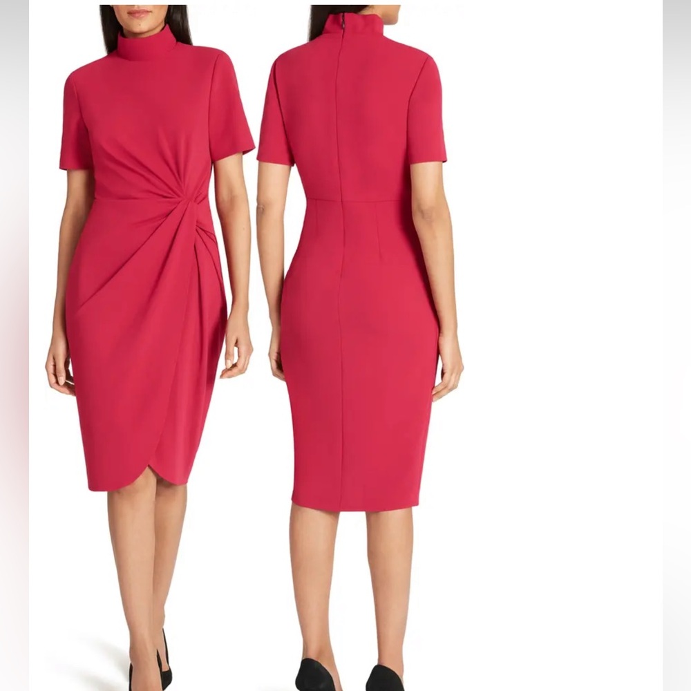 Tahari mock neck sheath dress. Pink. Size 16